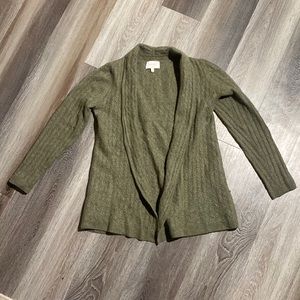 Laundry by Shelly Segal Green Cashmere Cable Knit Cardigan Women’s Small